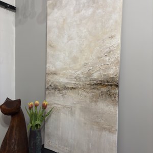 Duży obraz strukturalny „Tam gdzie rodzi się spokój” 70x140 cm